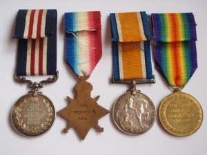 Military Medal, 1914-15 Star, British War Medal and Victory Medal